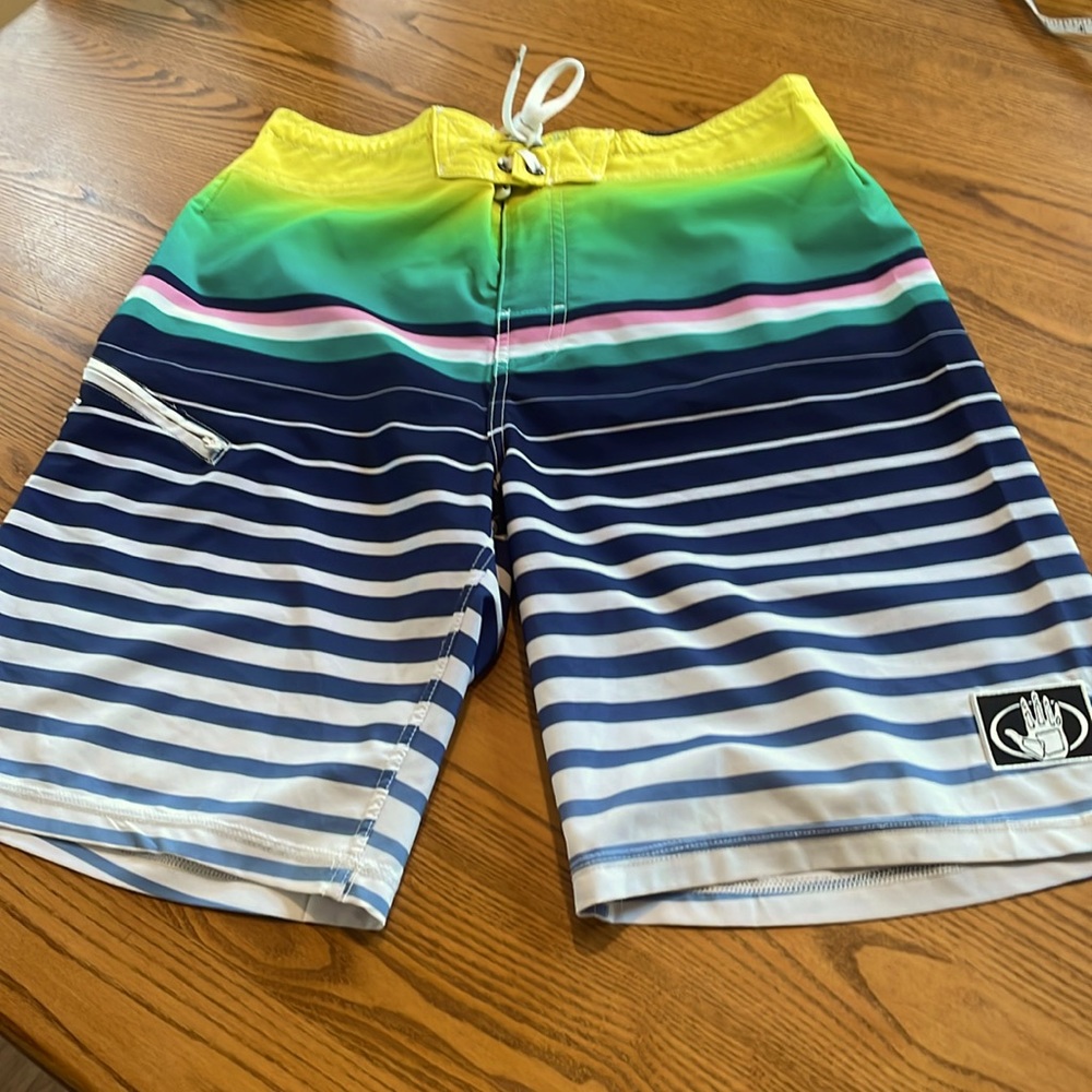 Men’s Swimsuit Vapor X Blue/Green/Pink/Yellow/White Sz 30